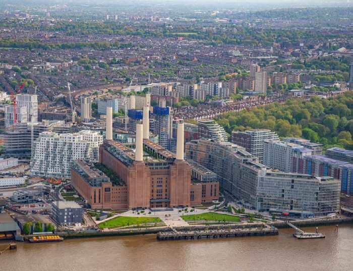 view of battersea, south London